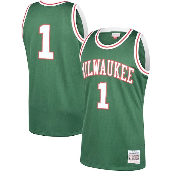 Prestigioso Incantevole Delizioso Oscar Robertson Milwaukee Bucks 2001/02 Hardwood Classics Swingman Jersey Green
