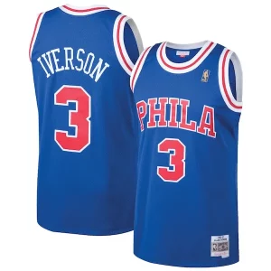 Prestigioso Lussuoso Raffinato Allen Iverson Philadelphia 76ers 1996/97 Hardwood Classics Throwback Swingman Jersey Royal