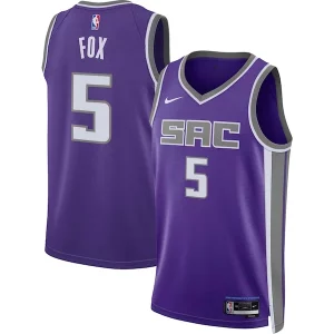 Prestigioso Magnifico De'Aaron Fox Sacramento Kings Nike Unisex Swingman Jersey Icon Edition Purple