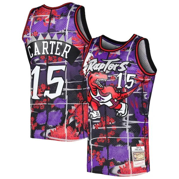 Prestigioso Meraviglioso Eccezionale Vince Carter Toronto Raptors 1998/99 Hardwood Classics Lunar New Year Swingman Jersey Purple