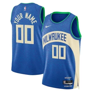Prestigioso Milwaukee Bucks Nike Unisex 2023/24 Custom Swingman Jersey Royal City Edition