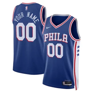 Prestigioso Philadelphia 76ers Nike Unisex 2022/23 Swingman Custom Jersey Royal Icon Edition