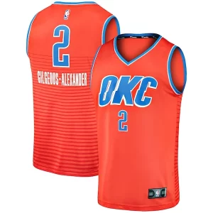 Prestigioso Pratico Shai Gilgeous Alexander Oklahoma City Thunder Fast Break Team Replica Jersey Statement Edition Orange