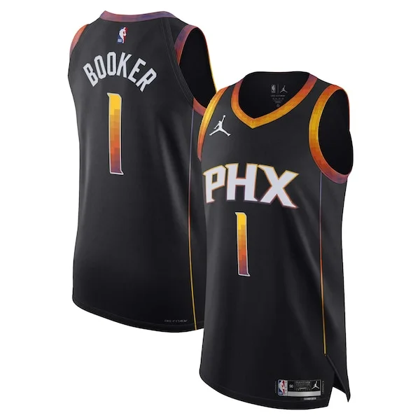 Prestigioso Robusto Devin Booker Phoenix Suns Jordan Brand Authentic Player Jersey Statement Edition Black