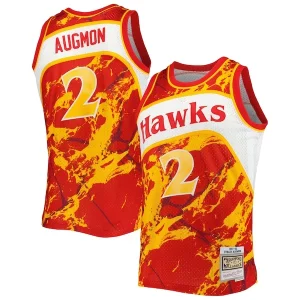 Prestigioso Stupendo Stacey Augmon Atlanta Hawks 1991/92 Hardwood Classics Marble Swingman Jersey Red