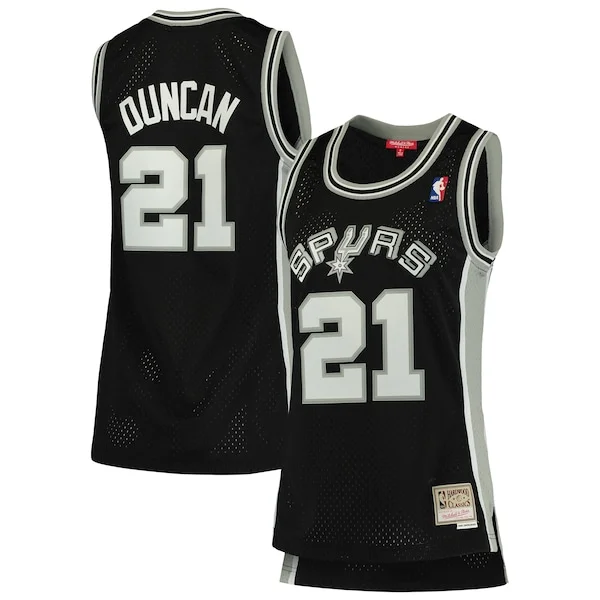 Prestigioso Tim Duncan San Antonio Spurs Women's 1998/99 Hardwood Classics Swingman Jersey Black