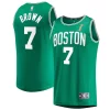 Raffinato Jaylen Brown Boston Celtics 2024 NBA Finals Champions Fast Break Replica Player Jersey Kelly Green Icon Edition