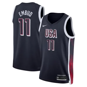 Ottimo Eccezionale Duraturo Joel Embiid Unisex Nike Men's USA Basketball 2024 Swingman Player Jersey Navy
