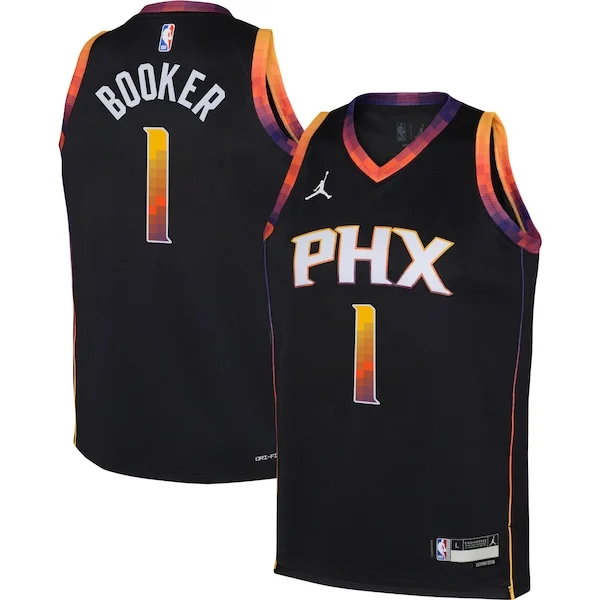 Raffinato Magnifico Elegante Devin Booker Phoenix Suns Jordan Brand Youth Swingman Jersey Statement Edition Black
