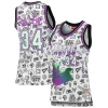 Raffinato Ray Allen Milwaukee Bucks Women's 1996 Doodle Swingman Jersey White