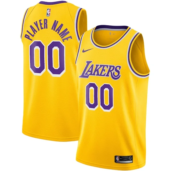 Resistente Attraente Robusto Los Angeles Lakers Nike 2020/21 Swingman Custom Jersey Icon Edition Gold