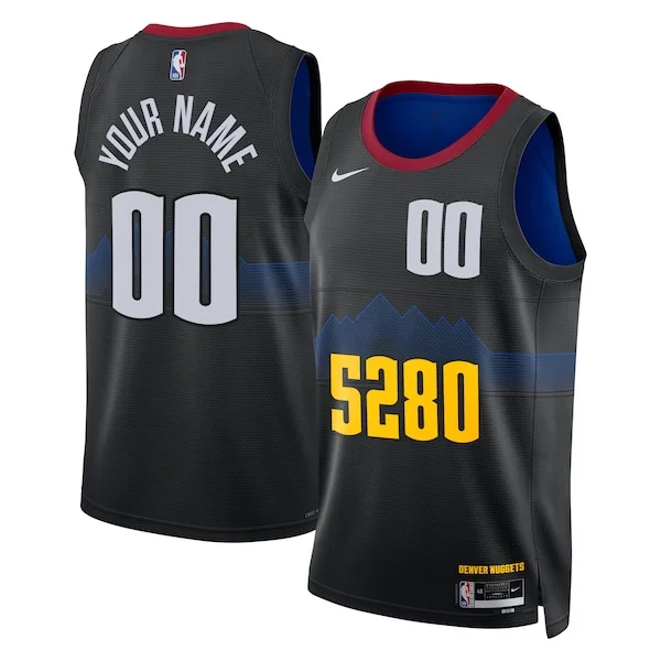 Resistente Denver Nuggets Nike Unisex 2023/24 Custom Swingman Jersey Black City Edition
