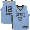 Resistente Duraturo Ja Morant Memphis Grizzlies Jordan Brand Preschool 2022/23 Statement Edition Jersey Light Blue