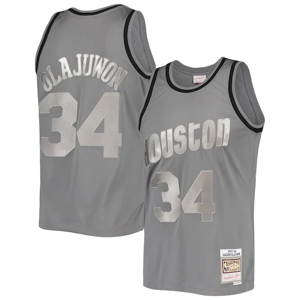 Resistente Duraturo Prestigioso Hakeem Olajuwon Houston Rockets Hardwood Classics Retired Player 1993/94 Metal Works Swingman Jersey Charcoal