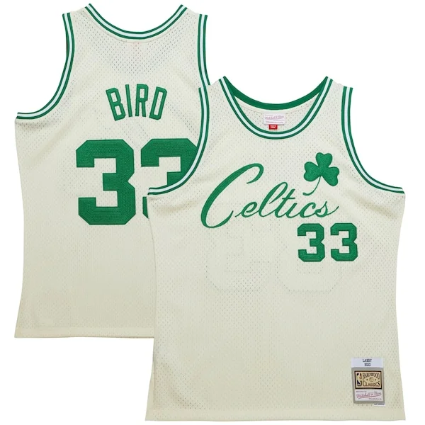 Resistente Eccezionale Sofisticato Larry Bird Boston Celtics Chainstitch Swingman Jersey Cream