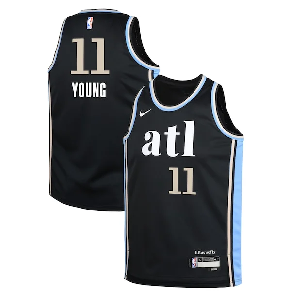 Resistente Eccezionale Trae Young Atlanta Hawks Nike Youth Swingman Replica Jersey City Edition Black