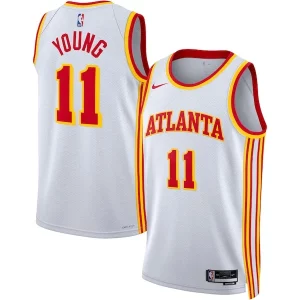 Resistente Incantevole Versatile Trae Young Atlanta Hawks Nike Unisex Swingman Jersey Association Edition White/Red