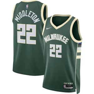 Resistente Khris Middleton Milwaukee Bucks Nike Unisex Swingman Jersey Icon Edition Hunter Green
