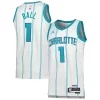 Resistente LaMelo Ball Charlotte Hornets Jordan Brand Unisex Swingman Jersey Association Edition White/Teal