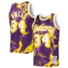 Resistente Magnifico Shaquille O'Neal Los Angeles Lakers 1996/97 Hardwood Classics Marble Swingman Jersey Purple