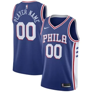 Resistente Moderno Ottimo Philadelphia 76ers Nike Swingman Custom Jersey Blue Icon Edition