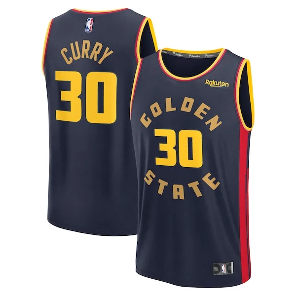 Resistente Stephen Curry Golden State Warriors 2024/25 Fast Break Player Jersey City Edition Navy