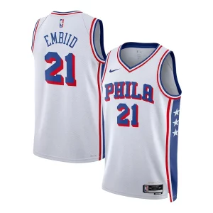 Robusto Accattivante Carino Joel Embiid Philadelphia 76ers Nike Youth Swingman Jersey Association Edition White