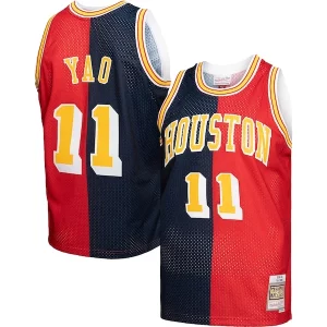 Robusto Accattivante Meraviglioso Yao Ming Houston Rockets Hardwood Classics 2004/05 Split Swingman Jersey Navy/Red
