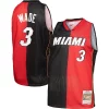 Robusto Dwyane Wade Miami Heat Hardwood Classics 2005/06 Split Swingman Jersey Black/Red