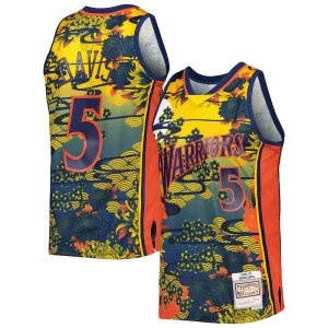 Robusto Elegante Baron Davis Golden State Warriors Hardwood Classics Lunar New Year Swingman Jersey Blue
