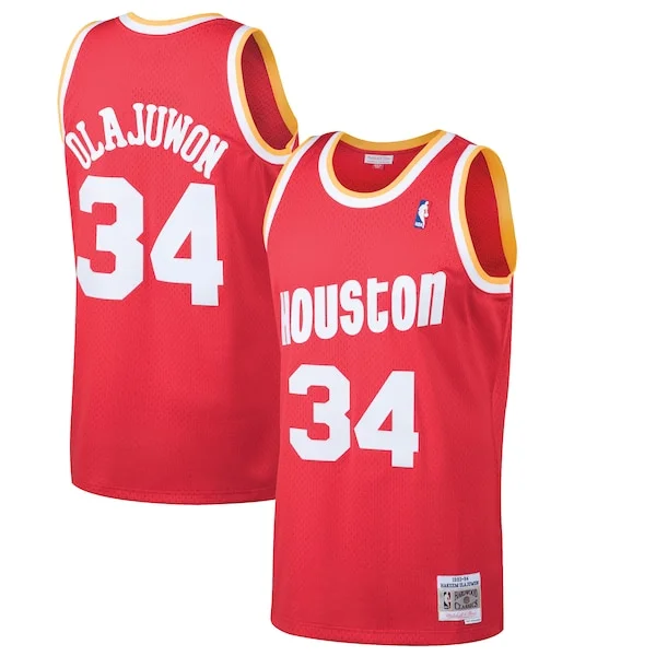 Robusto Fascinante Hakeem Olajuwon Houston Rockets 1993/94 Hardwood Classics Swingman Jersey Red