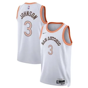 Robusto Gorgeous Pratico Keldon Johnson San Antonio Spurs Nike Unisex 2023/24 Swingman Jersey White City Edition