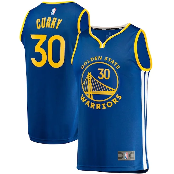 Pratico Stephen Curry Golden State Warriors Fast Break Replica Jersey Icon Edition Royal