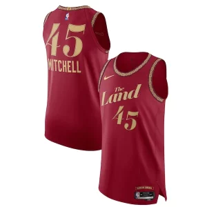 Robusto Nike Donovan Mitchell Cleveland Cavaliers Authentic Jersey City Edition Wine