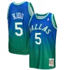 Sofisticato Bellissimo Jason Kidd Dallas Mavericks 1994/95 Hardwood Classics Fadeaway Swingman Player Jersey Green/Navy