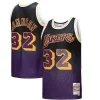 Sofisticato Bellissimo Magic Johnson Los Angeles Lakers 1984/85 Hardwood Classics Fadeaway Swingman Player Jersey Purple/Black/Gold