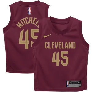 Sofisticato Carino Donovan Mitchell Cleveland Cavaliers Nike Toddler Swingman Player Jersey Icon Edition Wine