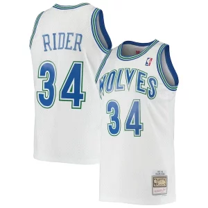 Sofisticato Cool Splendido Isaiah Rider Minnesota Timberwolves 1995/96 Hardwood Classics Swingman Jersey White