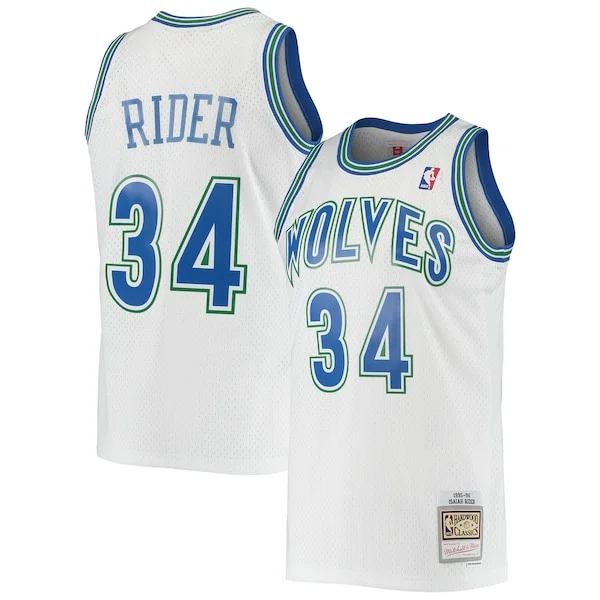 Sofisticato Cool Splendido Isaiah Rider Minnesota Timberwolves 1995/96 Hardwood Classics Swingman Jersey White