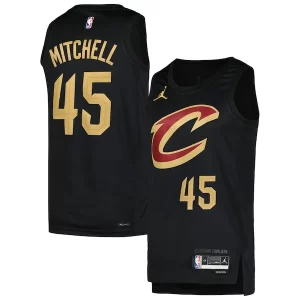 Sofisticato Donovan Mitchell Cleveland Cavaliers Jordan Brand Swingman Player Jersey Statement Edition Black