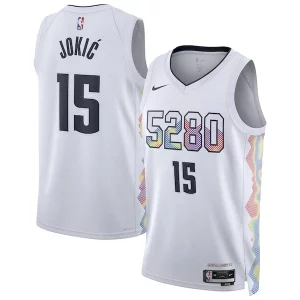 Sofisticato Duraturo Nikola Jokic Denver Nuggets Nike Unisex 2024/25 Swingman Player Jersey City Edition White
