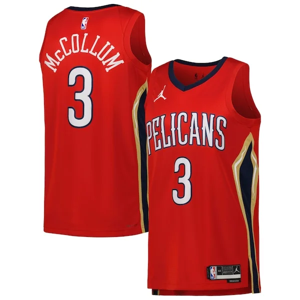 Sofisticato Eccezionale Lussuoso CJ McCollum New Orleans Pelicans Jordan Brand Unisex Swingman Jersey Statement Edition Red