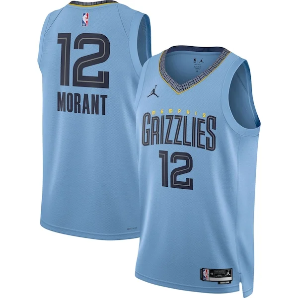 Sofisticato Ja Morant Memphis Grizzlies Jordan Brand Unisex Swingman Jersey Statement Edition Light Blue