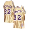 Sofisticato Magic Johnson Los Angeles Lakers 75th Anniversary 1984/85 Hardwood Classics Swingman Jersey Gold