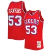 Sofisticato Magnifico Eccezionale Darryl Dawkins Philadelphia 76ers Hardwood Classics 1979/80 Swingman Jersey Red
