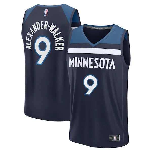 Sofisticato Nickeil Alexander Walker Minnesota Timberwolves Fast Break Replica Player Jersey Icon Edition Navy