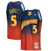 Sofisticato Raffinato Accattivante Baron Davis Golden State Warriors 2006/07 Hardwood Classics Fadeaway Swingman Player Jersey Navy/Orange