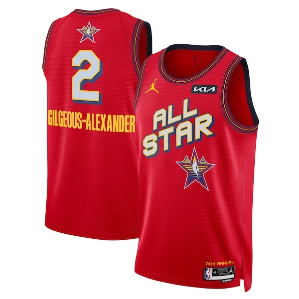 Sofisticato Raffinato Shai Gilgeous Alexander Nike Unisex 2025 NBA All Star Game Swingman Player Jersey Red