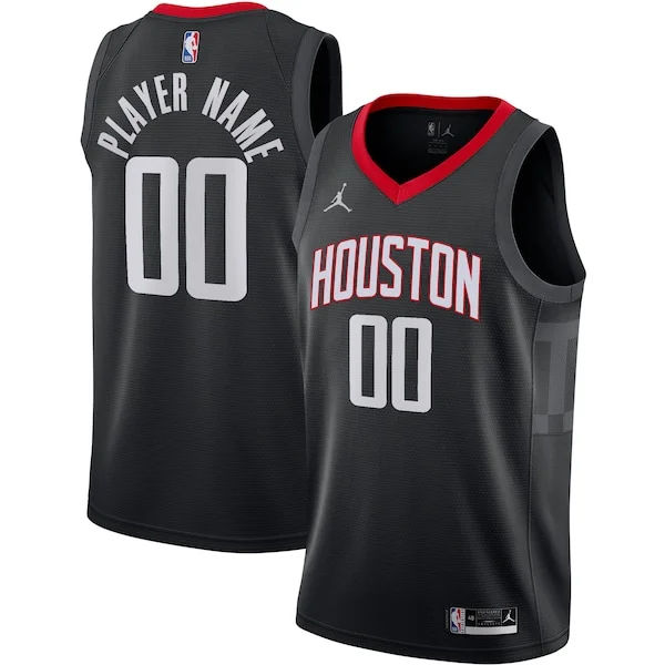 Sofisticato Raffinato Splendido Houston Rockets Jordan Brand Swingman Custom Jersey Statement Edition Black