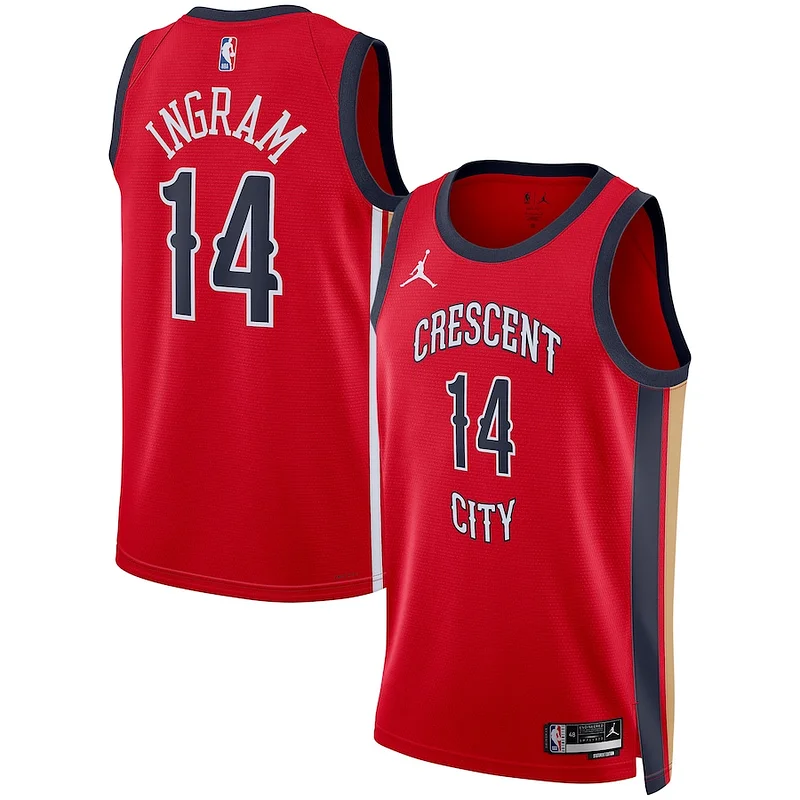 Stupendo Magnifico Accattivante Brandon Ingram New Orleans Pelicans Jordan Brand Unisex Swingman Jersey Statement Edition Red